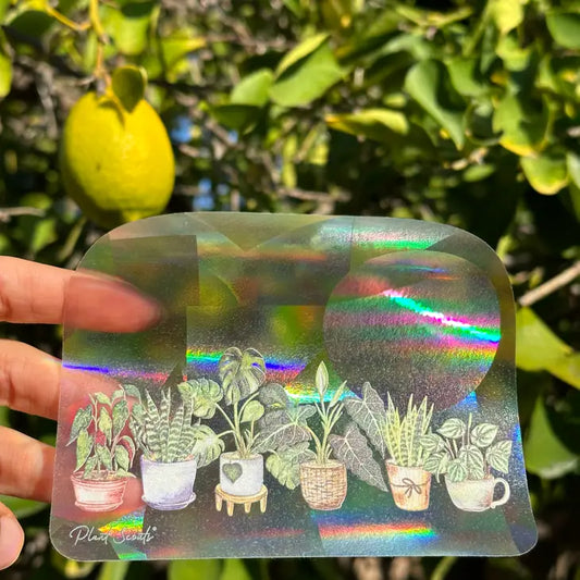 Suncatcher Sticker 'Potted Plants'