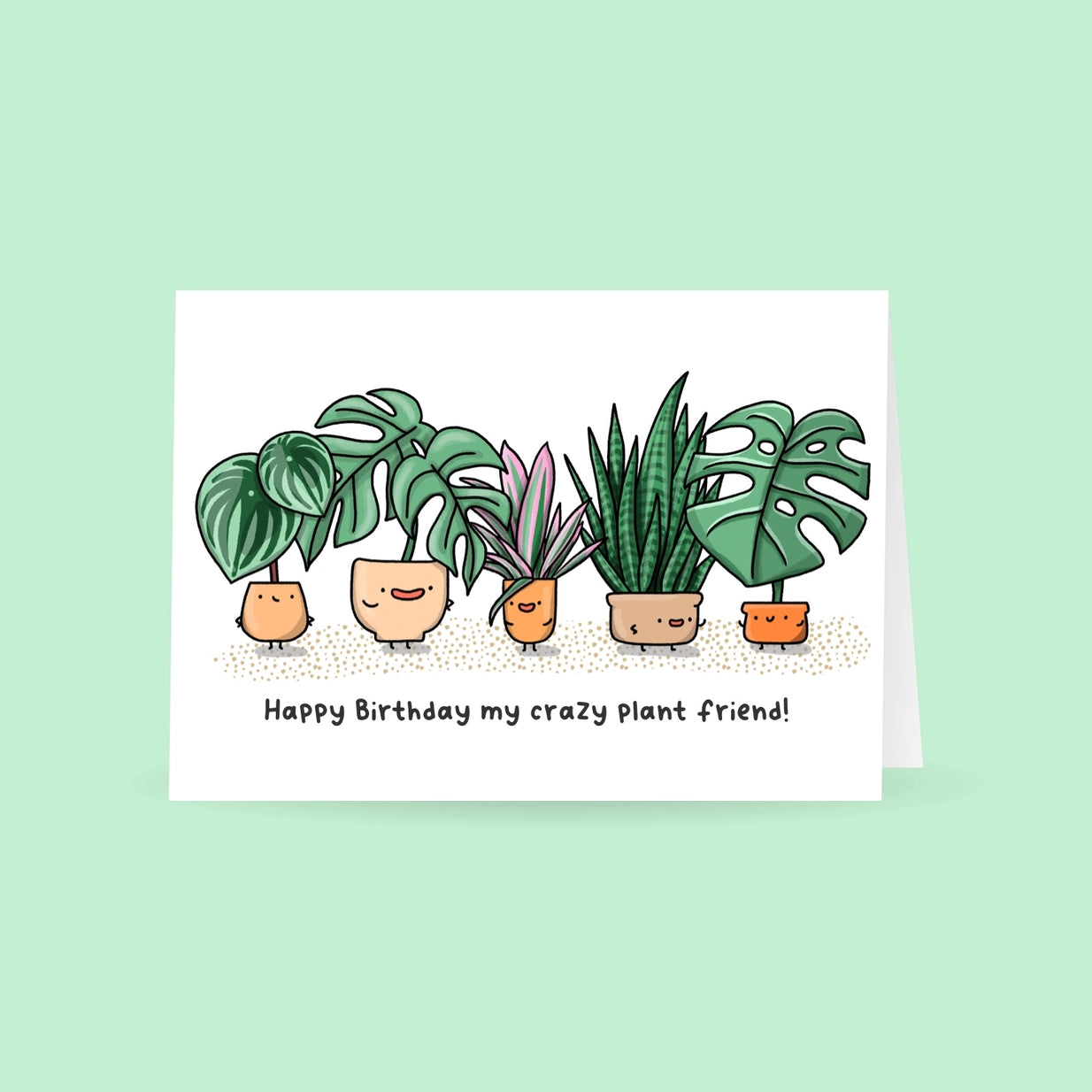 Crazy Plant Friend Birthday Card