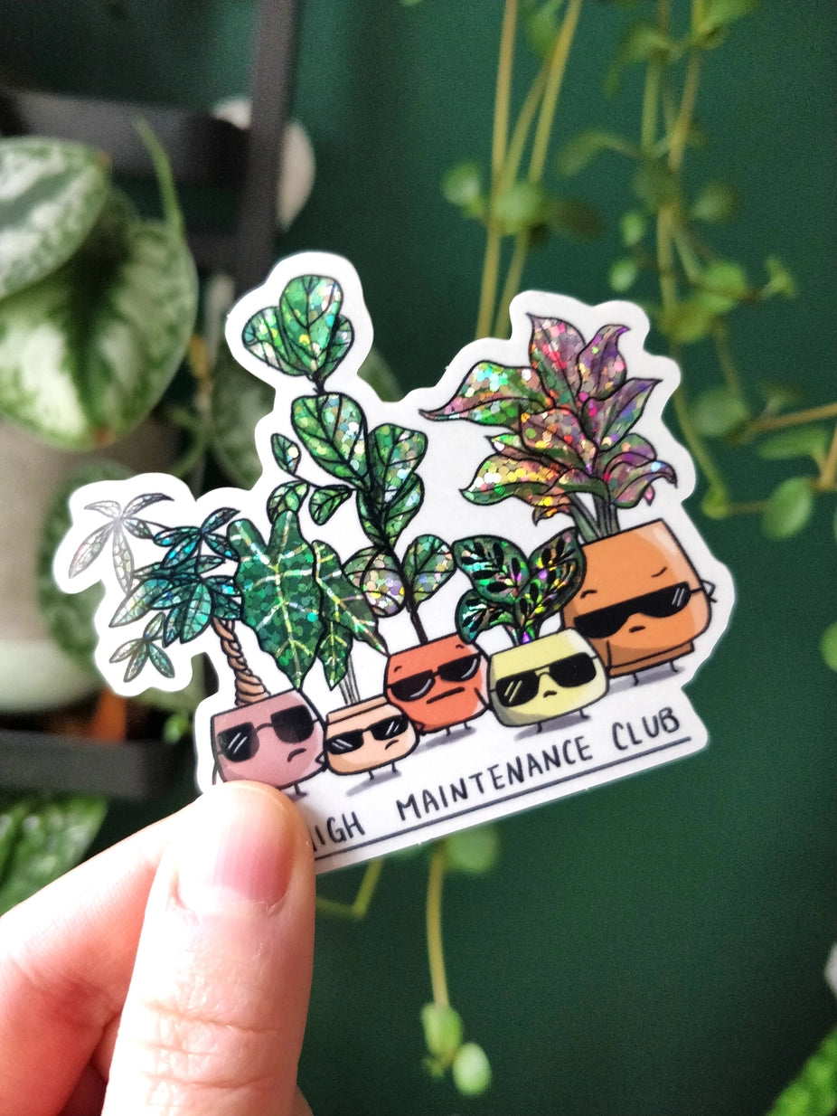 High Maintenance Club Glitter Sticker
