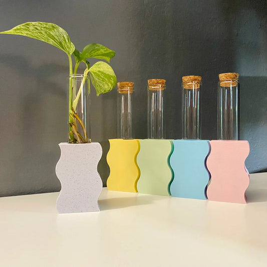 3D Printed Squiggly Propagation Stand - Minty Matcha