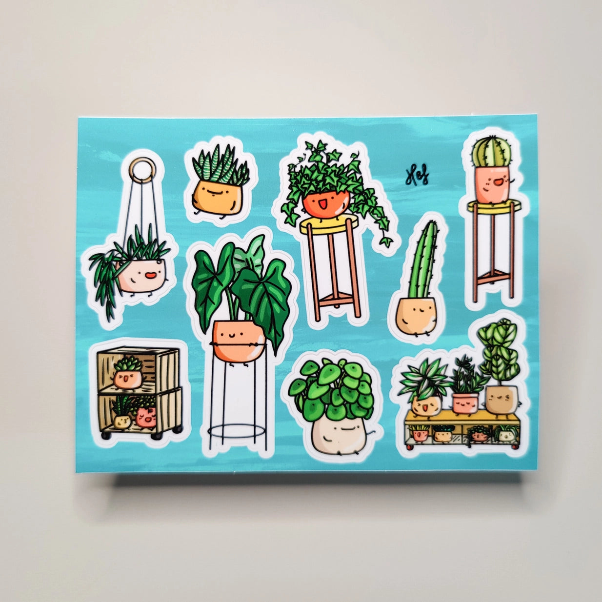 Plant Buddies on Stands Sticker Sheet